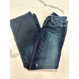 BKE Sabrina Stretch Denim Jeans Women's Size 26x31 Bootcut Dark Wash Embellished